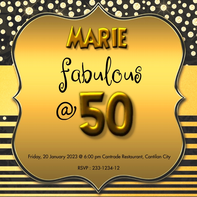 50th Birthday template PosterMyWall 50th Birthday template PosterMyWall