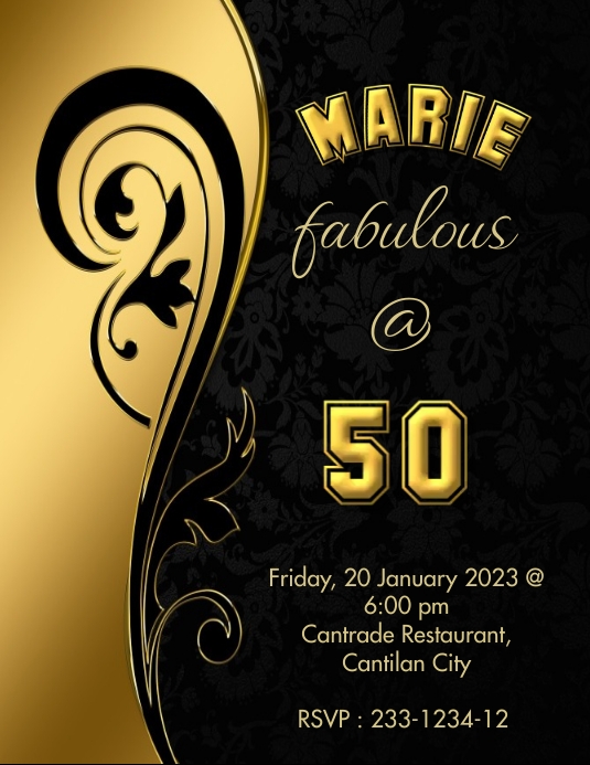 50th Birthday template invitation flyer PosterMyWall 50th Birthday template invitation flyer PosterMyWall