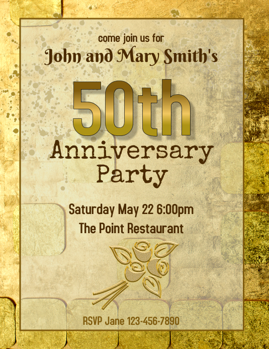 Golden Jubilee Instagram Template Postermywall
