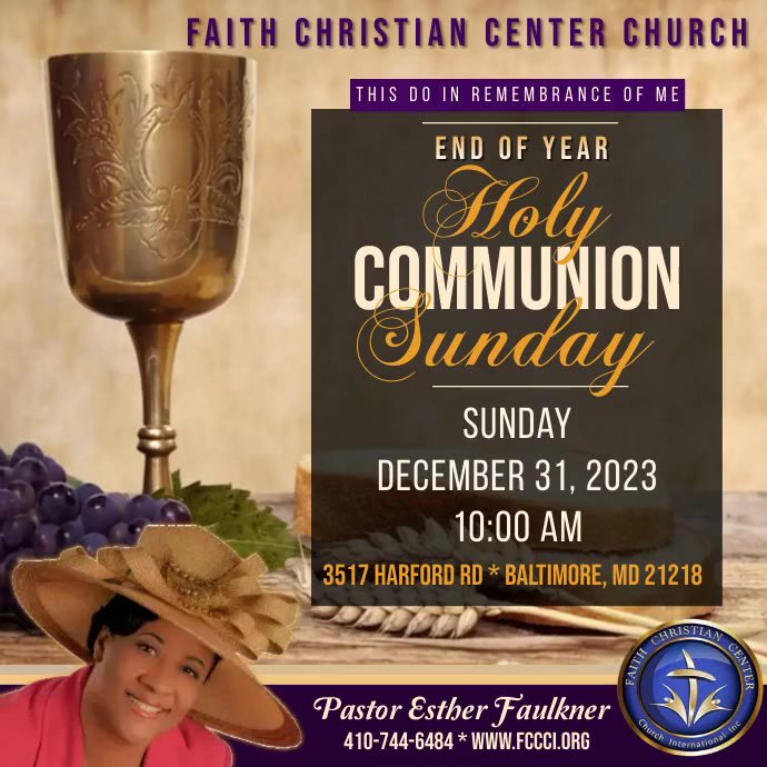 Copy of Holy Communion Sunday - END OF YEAR | PosterMyWall