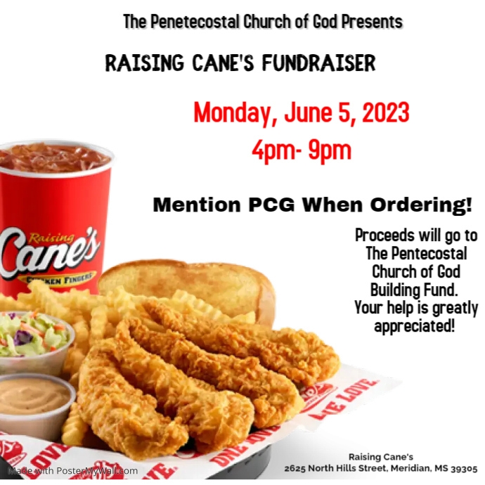 Copy of Raising Canes Fundraiser | PosterMyWall
