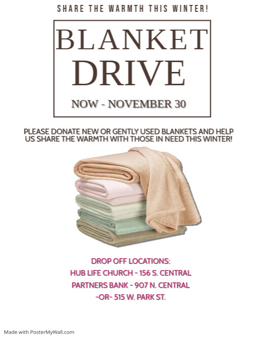 Winter Blanket Drive Flyer Template PosterMyWall