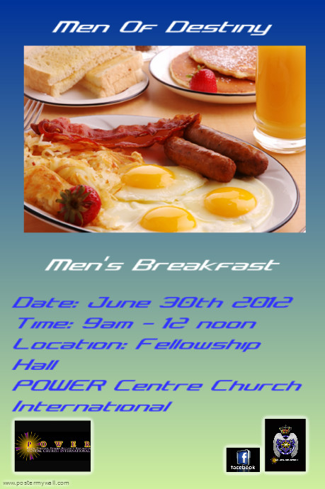 Men's Breakfast | PosterMyWall