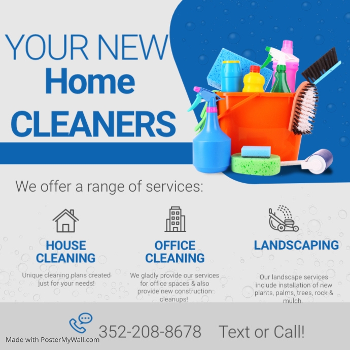 Clean Professional Add Copy of Copy of Grey Deep Cleaning Ad Instagram Image | PosterMyWall