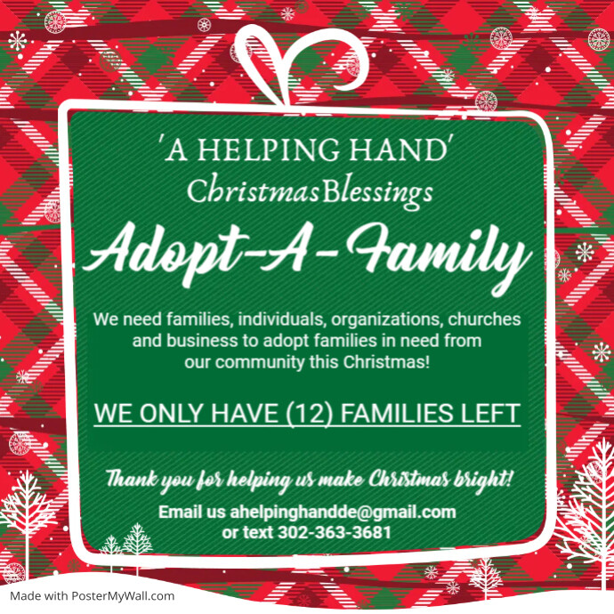 Adopt a Family for Christmas Ugly Sweater | PosterMyWall