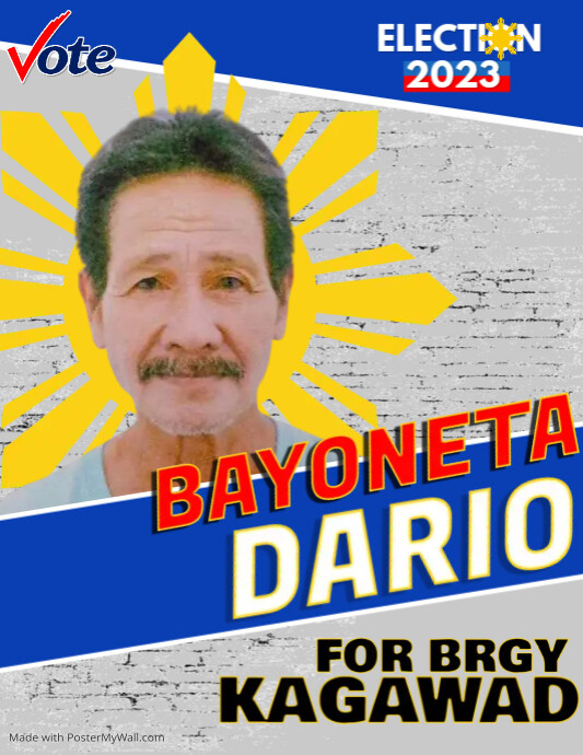 Election Tarpaulin Poster Flyer (US Letter) template