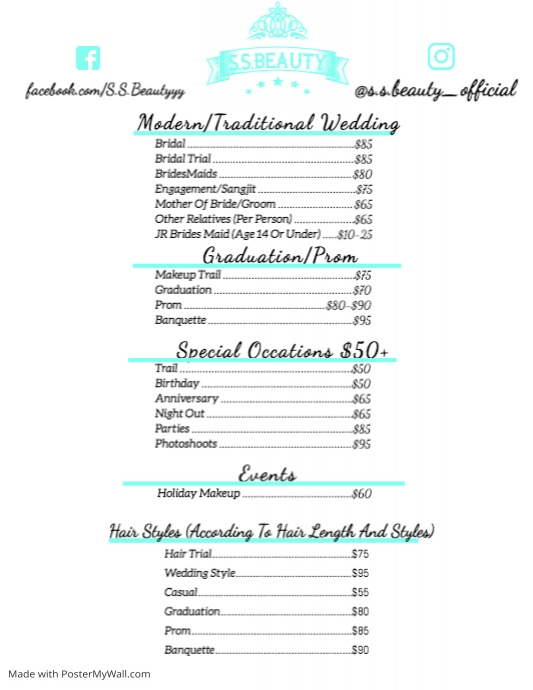 Copy of Copy of Pink Hand and Foot Massage Spa Menu PosterMyWall