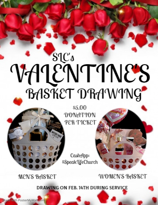 Valinetines Raffle Poster Copy of Copy of Valentines Basket Raffle | PosterMyWall
