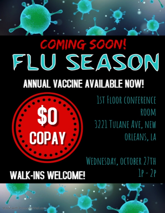 Copy of Copy of Flu Vaccination Flyer | PosterMyWall