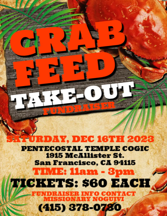 Crab Feed Flyer PosterMyWall