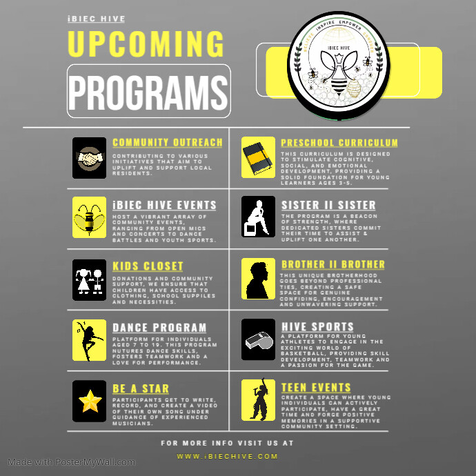 IBIEC HIVE PROGRAMS FLYER ig (1) | PosterMyWall