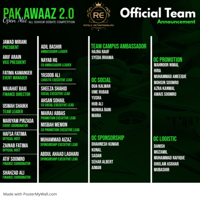 PAK AWAAZ TEAM | PosterMyWall
