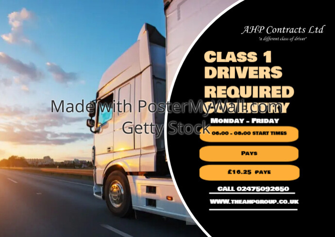 Copy of Truck Drivers Wanted Poster | PosterMyWall