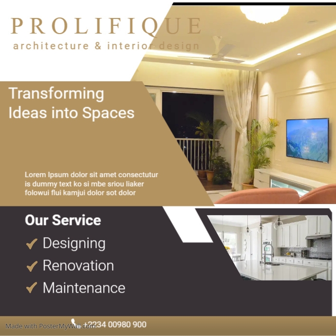 Copy of interior design | PosterMyWall