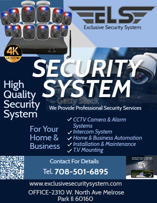 CCTV & Security Services Flyer template