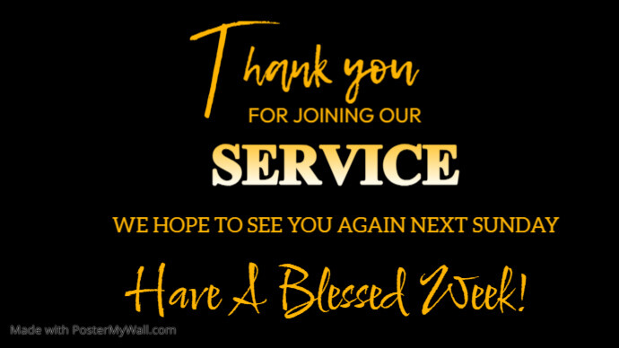 Church Thank you for joining us note (1) | PosterMyWall