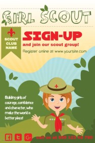 scouts poster templates postermywall girl scout flyer banner