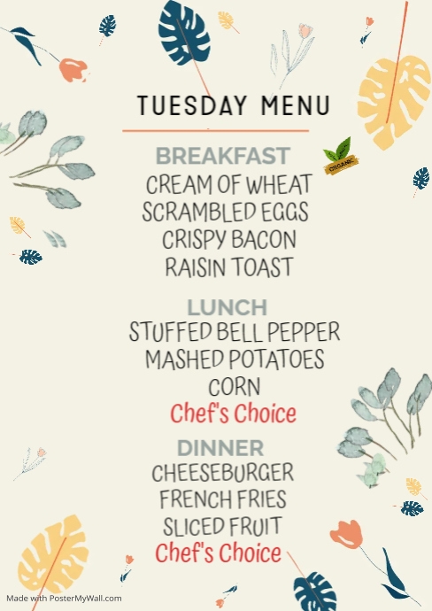 Spring Menu Signage Copy of Spring restaurant menu | PosterMyWall