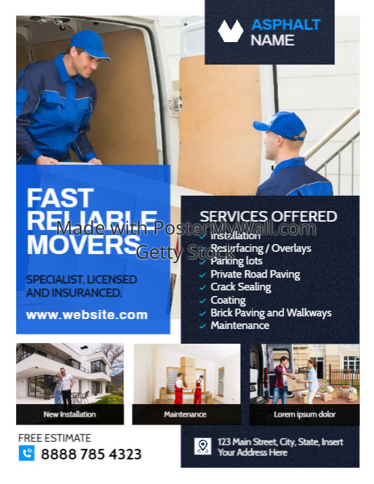 moving services flyer template design