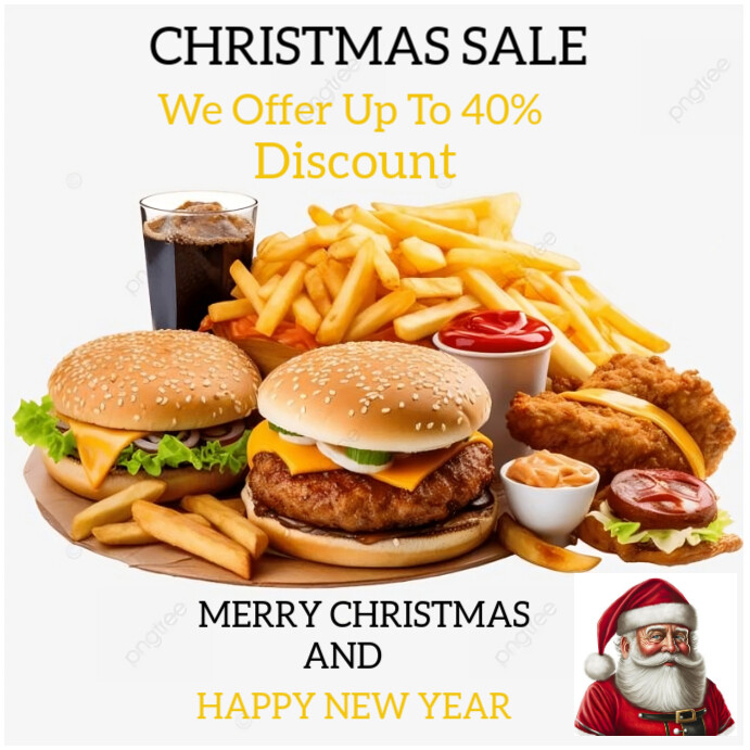 Christmas food sale Instagram Post template