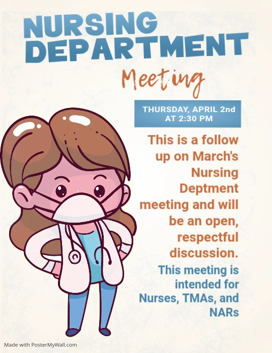 Staff Meeting Notice Communication Flyer (US Letter) template