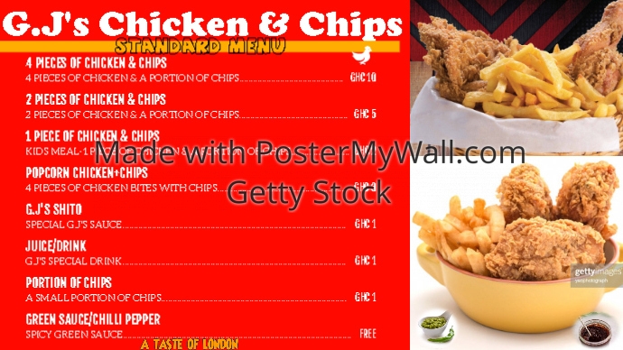 Copy of Copy of Philly Cheesesteak Landscape Menu | PosterMyWall