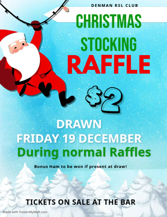 Christmas Raffle Lettering Copy of Christmas Raffle Template | PosterMyWall