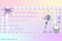Kpop Lavender Namplate Sample