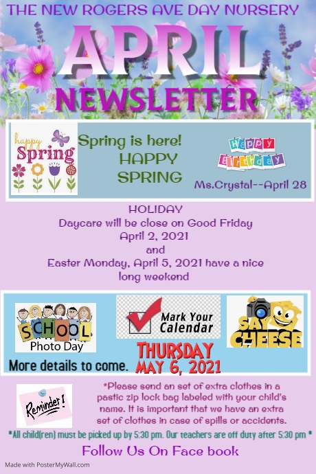 Copy of Copy of April Newsletter | PosterMyWall