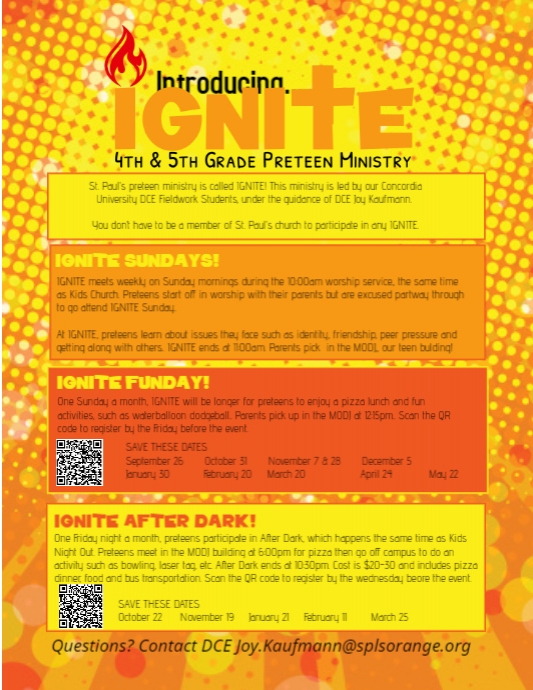 Ignite General Info PosterMyWall