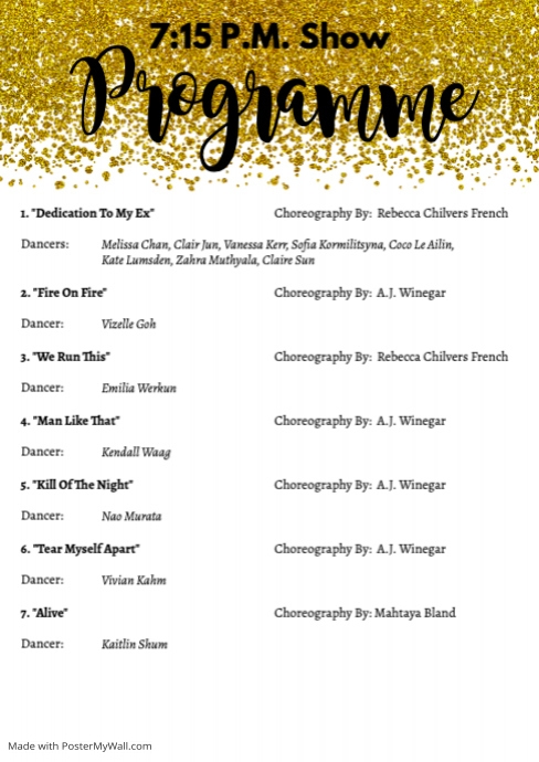 Copy of 7.15 Programme P2 | PosterMyWall