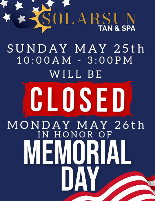 memorial day hours PosterMyWall