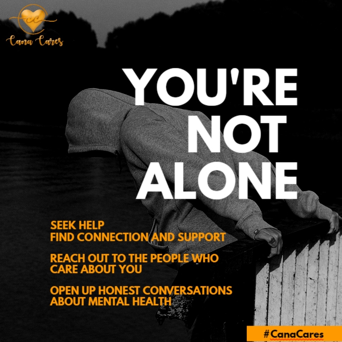 NOT ALONE prevention awareness flyer template d | PosterMyWall