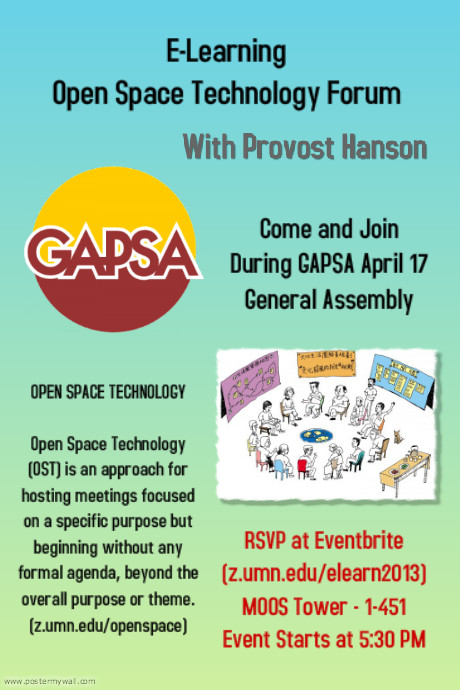 E-Learning Open Space Technology Event | PosterMyWall