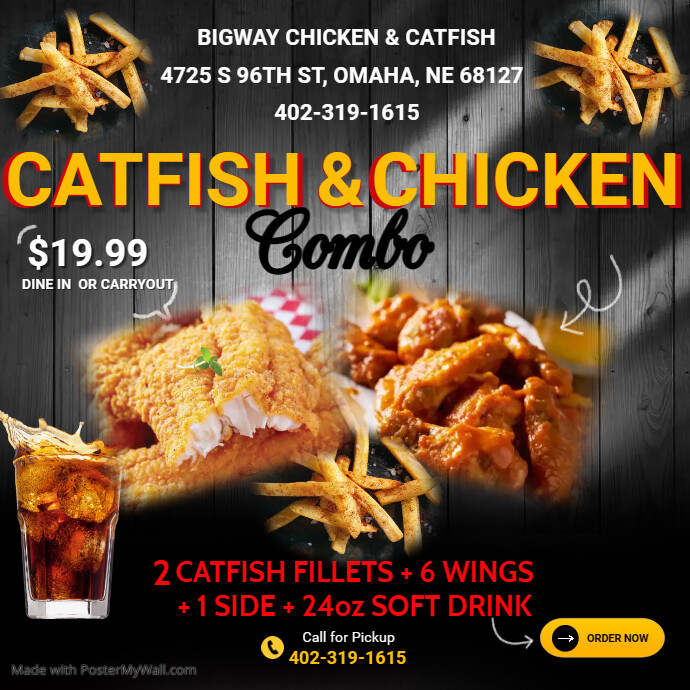 Catfish & Chicken special PosterMyWall