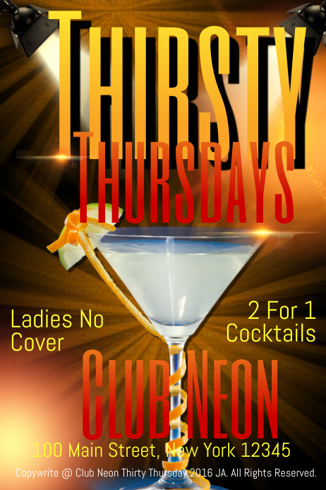 Thirsty Thursdays Template | PosterMyWall