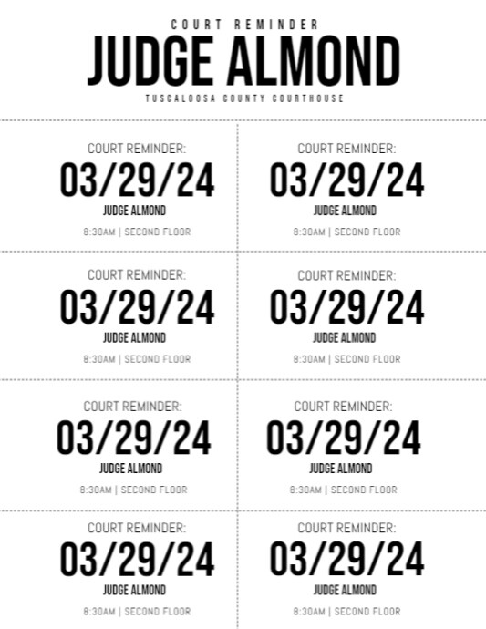 COURT REMINDER (VTC) | PosterMyWall