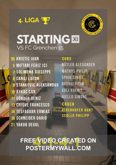 Copy of Starting Line Up Template (5) | PosterMyWall