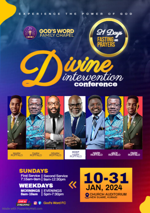 Divine Intervention church flyer