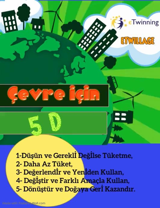 eTwillage Çevre için 5D Konferansı Posteri Volante (Carta US) template