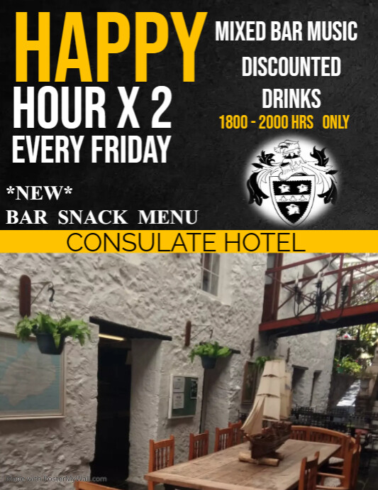 Beer bucket happy hour offer poster PosterMyWall