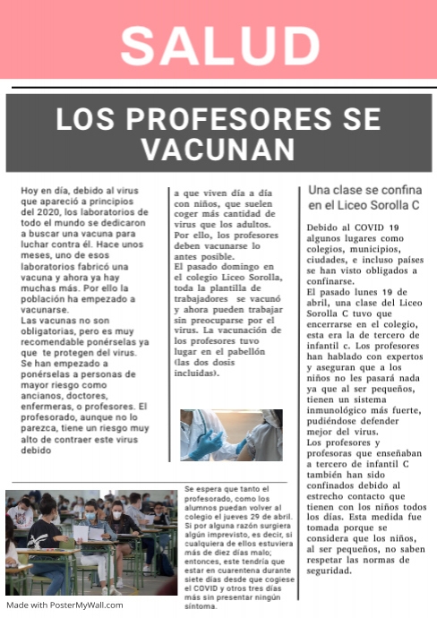 Copia de White and Pink Newspaper Layout | PosterMyWall