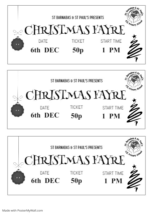 Christmas Event festival Concert ticket emplate printable a4 | PosterMyWall