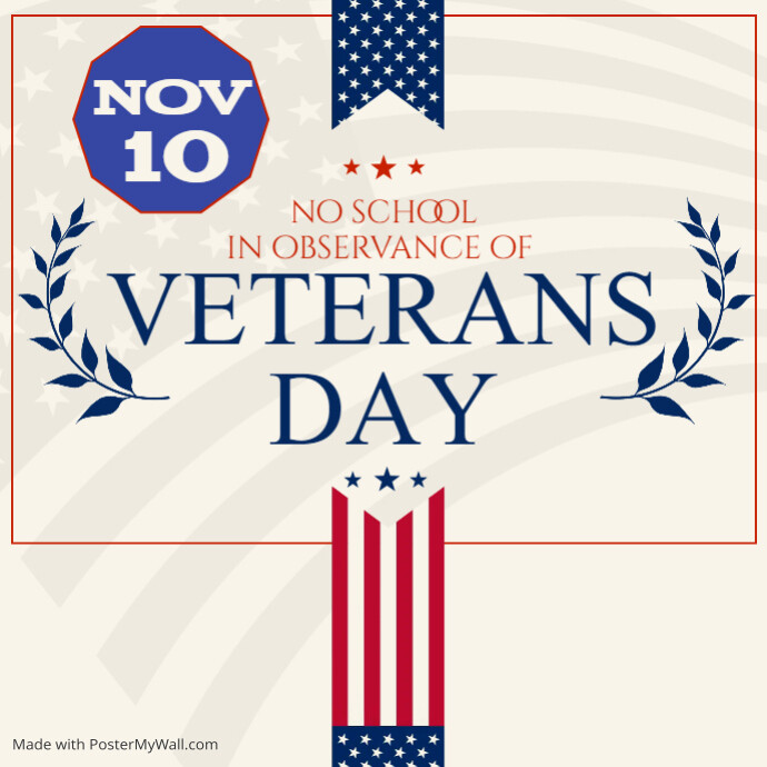 When is veterans day no school When is veterans day no school