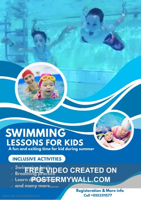 Kids Swimming Lessons Flyer | PosterMyWall