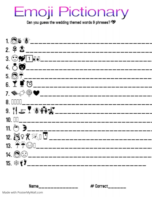 Copy of Copy of Baby shower game, Baby Pictionary | PosterMyWall
