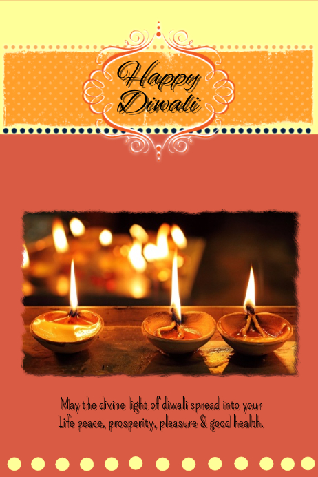 Diwali  card Plakkaat template