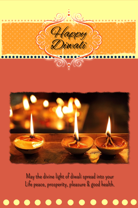 Diwali  card Plakat template