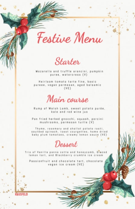 FESTIVE MENU | PosterMyWall