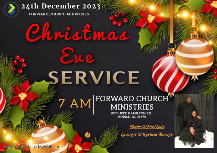 CHURCH CHRISTMAS EVE EVENT TEMPLATE A4